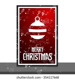 Vintage card with Christmas balls. vector illustration