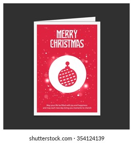 Vintage card with Christmas balls. vector illustration
