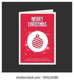Vintage card with Christmas balls. vector illustration