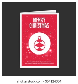 Vintage card with Christmas balls. vector illustration