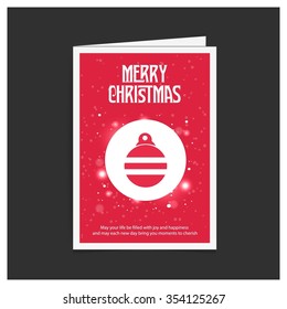 Vintage card with Christmas balls. vector illustration