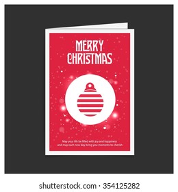 Vintage card with Christmas balls. vector illustration