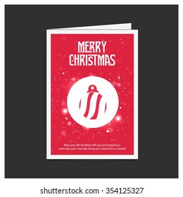 Vintage card with Christmas balls. vector illustration