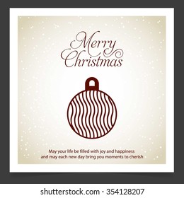 Vintage card with Christmas balls. vector illustration