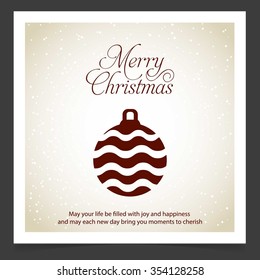 Vintage card with Christmas balls. vector illustration