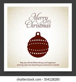 Vintage card with Christmas balls. vector illustration Vintage card with Christmas balls. vector illustration