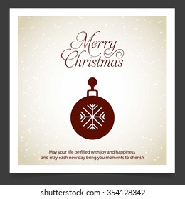 Vintage card with Christmas balls. vector illustration