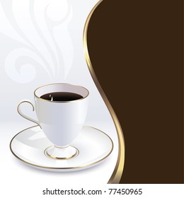 Vintage card with coffee mug