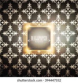 Vintage Card with damask background, luxury design