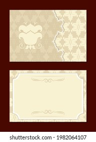 vintage card with damask ornaments