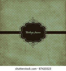 Diseño de tarjetas de época con marco