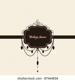 Vintage card design with frame
