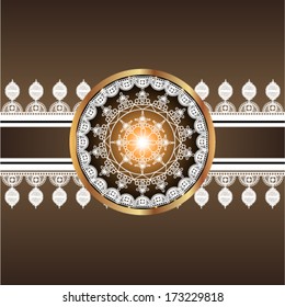 Vintage card design for greeting card.