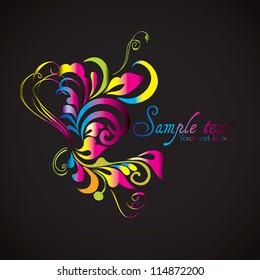 Vintage card design for greeting card, invitation, menu, cover