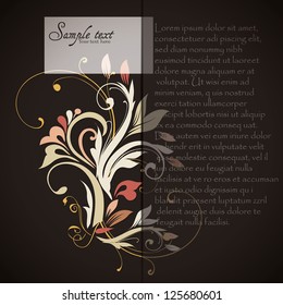 Vintage card design for greeting card, invitation, menu, cover