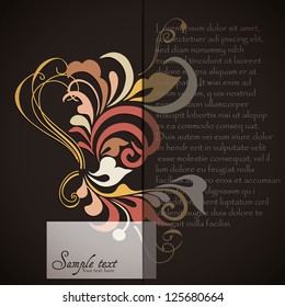 Vintage card design for greeting card, invitation, menu, cover