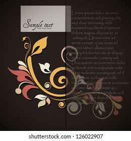 Vintage card design for greeting card, invitation, menu, cover