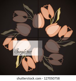 Vintage card design for greeting card, invitation, menu, cover