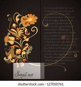 Vintage card design for greeting card, invitation, menu, cover