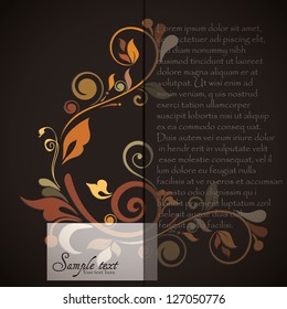 Vintage card design for greeting card, invitation, menu, cover