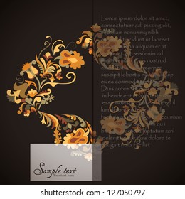 Vintage card design for greeting card, invitation, menu, cover