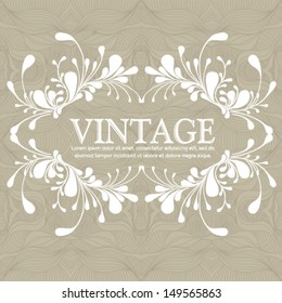 Vintage card design for greeting card, invitation, menu