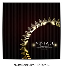 Vintage card design for greeting card, invitation, menu