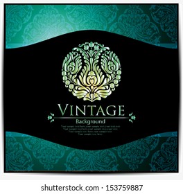 Vintage card design for greeting card, invitation, menu