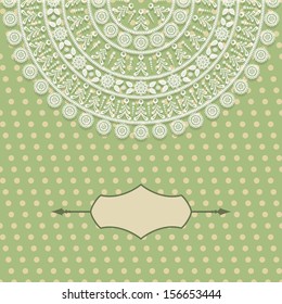 Vintage card design for greeting card, invitation, menu