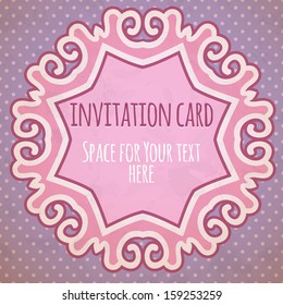 Vintage card design for greeting card, invitation, menu , congratulations layout