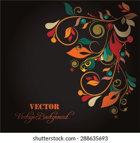 Vintage card design for greeting card, invitation, menu, cover