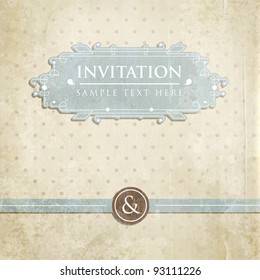 Vintage card design for greeting card, invitation, menu