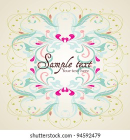 Vintage card design for greeting card, invitation, menu, cover