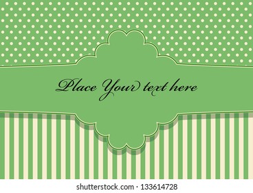 Vintage card design template, vector.