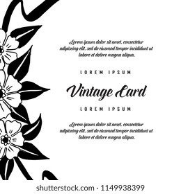 Vintage card floral backgrounds. hand drawn vector illustration