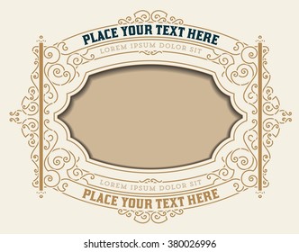 Vintage Card with Floral Details. Vector