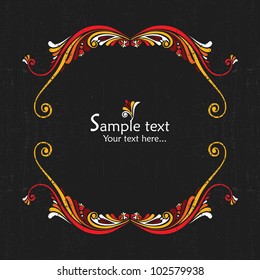 Vintage card with floral elements