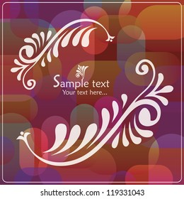 Vintage card with floral elements