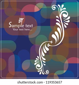 Vintage card with floral elements