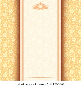 Vintage card with floral pattern. Vector eps-10.