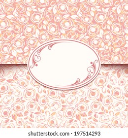Vintage card with floral pattern. Vector eps-10.
