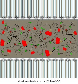 Vintage card with flower
