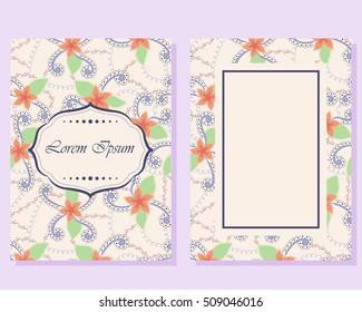 Vintage card with flowers