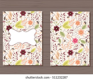 Vintage card with flowers