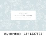 Vintage card with forget me not flowers. Floral wreath. Flower frame for flowershop with label designs. Summer floral greeting card. Flowers background for cosmetics packaging