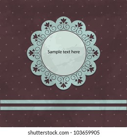 Vintage card with frame