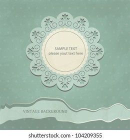 Vintage card with frame