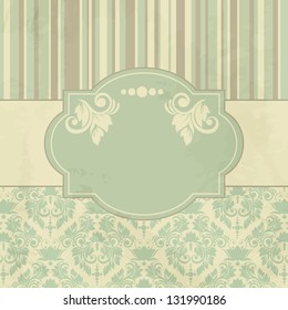 Vintage card with frame