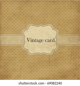 Vintage card with  frame