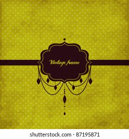 Vintage card with frame , invitation card
